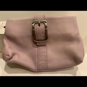 Cole Haan Violet Ice Leather Cosmetic Bag New